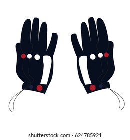 Isolated pair of virtual reailty gloves, Vector illustration
