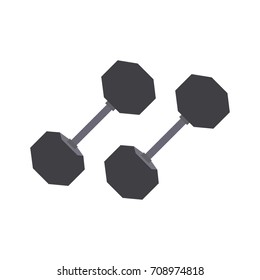 Isolated pair of weights on a white background, Vector illustration