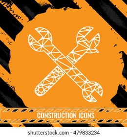 Isolated pair of wrenches, Construction icon, Vector illustration