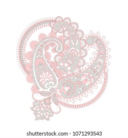 Isolated Paisley pattern in indian style