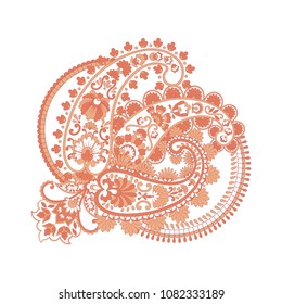 Isolated Paisley pattern in indian style