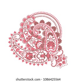 Isolated Paisley pattern in indian style
