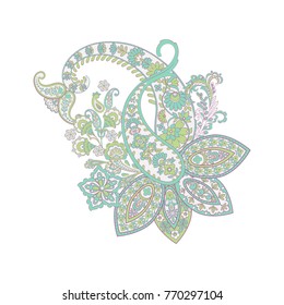 Isolated Paisley pattern in indian style