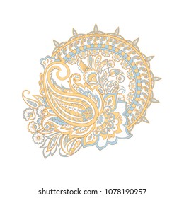 isolated paisley vector ornament