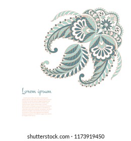 isolated paisley vector ornament
