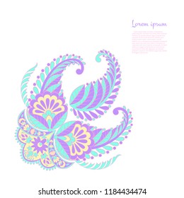 isolated paisley vector ornament