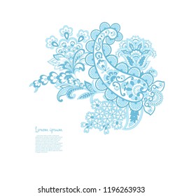 isolated paisley vector ornament