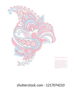 isolated paisley vector ornament