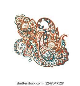 isolated paisley vector ornament