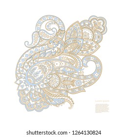 isolated paisley vector ornament