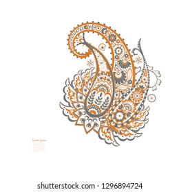 isolated paisley vector ornament