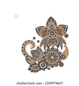 isolated paisley vector ornament