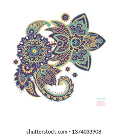 isolated paisley vector ornament