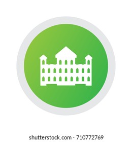 Isolated Palace Icon Symbol On Clean Background. Vector Kingdom Element In Trendy Style.