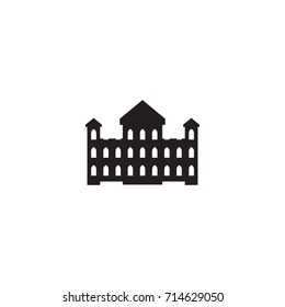 Isolated Palace Icon Symbol On Clean Background. Vector Kingdom Element In Trendy Style.