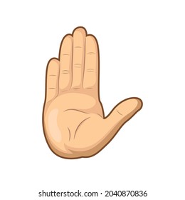 Isolated palm cartoon vector graphics