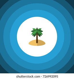 Isolated Palm Flat Icon. Coconut Vector Element Can Be Used For Coconut, Palm, Island Design Concept.