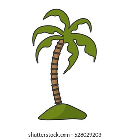 Isolated palm tree