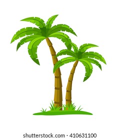 Isolated palm tree - can be used to illustrate topics like tourism, traveling, beach holidays, nature.