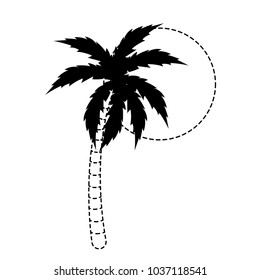 Isolated palm tree design