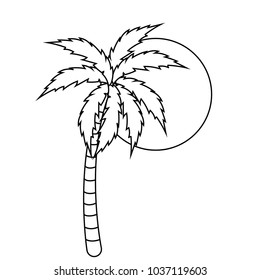 Isolated palm tree design