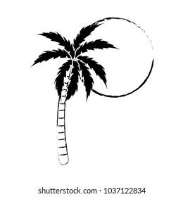 Isolated palm tree design