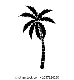 Isolated palm tree design