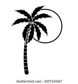 Isolated palm tree design