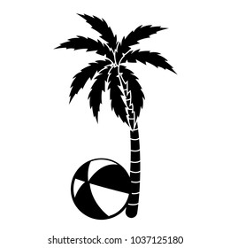 Isolated palm tree design