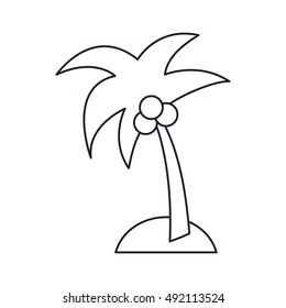 Isolated palm tree design