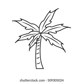 Isolated palm tree design