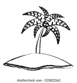 Isolated palm tree design