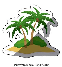 Isolated palm tree design