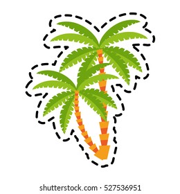 Isolated palm tree design