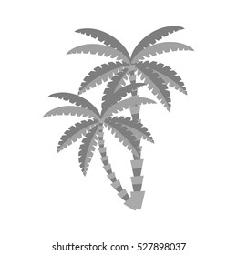 Isolated palm tree design