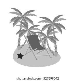 Isolated palm tree design