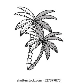 Isolated palm tree design