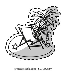Isolated palm tree design