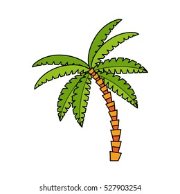 Isolated palm tree design