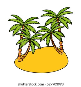 Isolated palm tree design