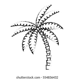 Isolated palm tree design