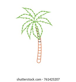 Isolated palm tree design