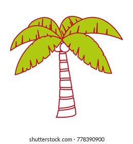 Isolated palm tree design