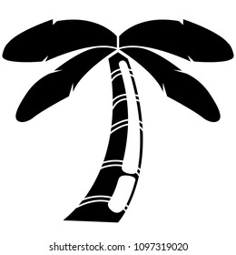 Isolated palm tree icon
