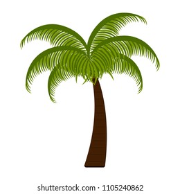 Isolated palm tree icon