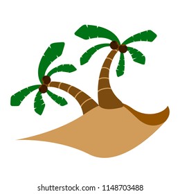 Isolated palm tree icon