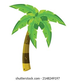 Isolated palm tree icon flat design Vector