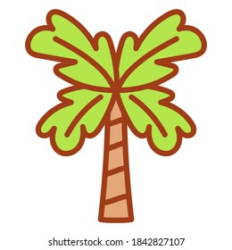Isolierte Palmenbaumsymbol. Symbol für Geburtszeichen - Vektorgrafik