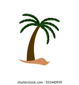 Isolated palm tree icon on a white background, Vector illustration