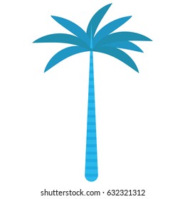 Isolated palm tree on a white background, Vector illustration